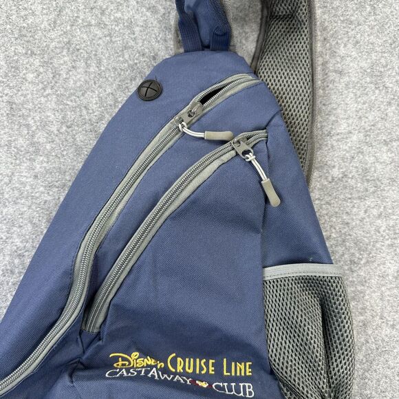 Disney Cruise Line Castaway Club Navy Sling Backpack Travel Crossbody Bag - Picture 3 of 4